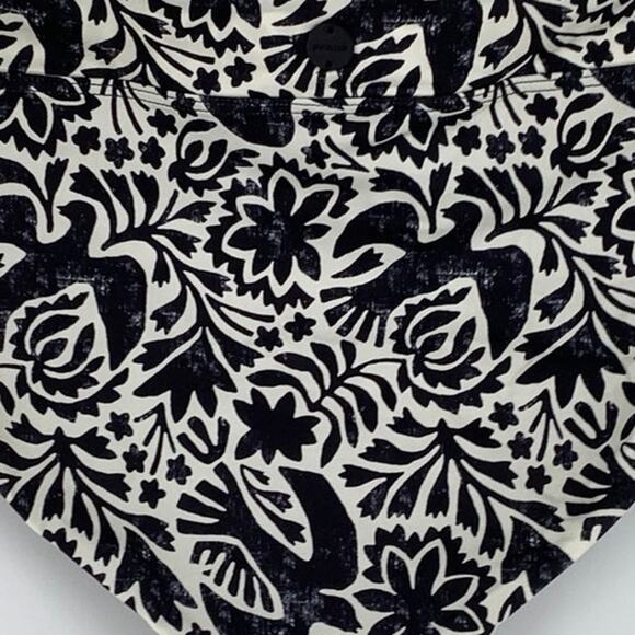 prAna Size Medium Black White Flora Fauna Summer Wave Swim Bikini Bottom J17-21 - Picture 7 of 10